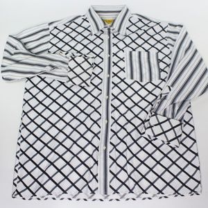 PJ Mark Diamond Checkered French Cuff Dress Shirt